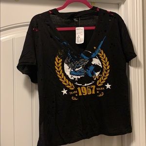 Black Distressed T-Shirt